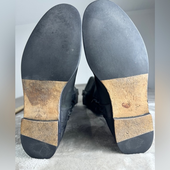 Cole Haan Women’s Liberty Black Nubuck Riding Boots 7.5‎ B Western Leather Flat - Picture 11 of 15